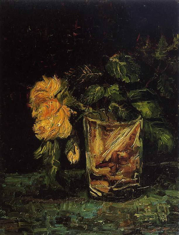 Vincent van Gogh Glass with Roses
